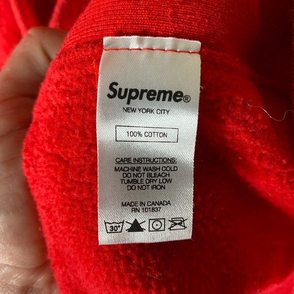 SUPREME Le Luxe Red Hooded Sweatshirt size medium - Picture 5 of 5